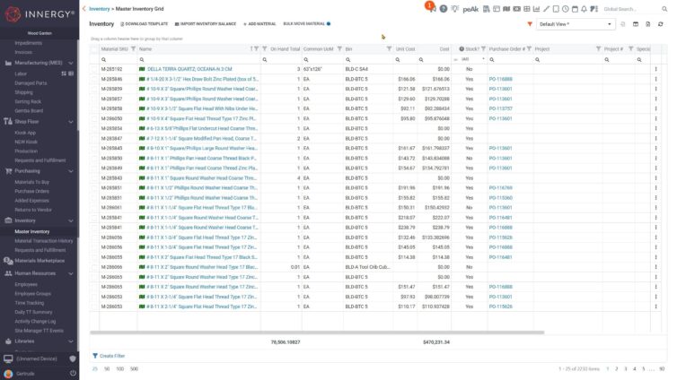 3.1 Zoomed in Inventory Grid