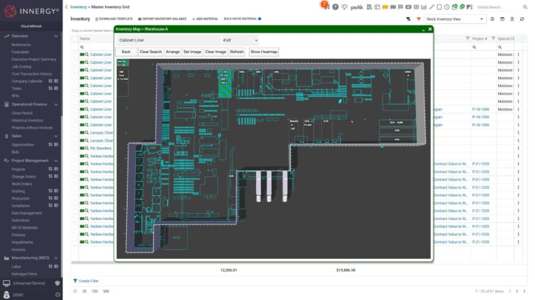 3.2 Zoomed in Inventory with Map