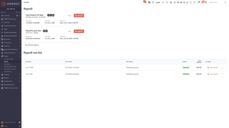 payroll dashboard